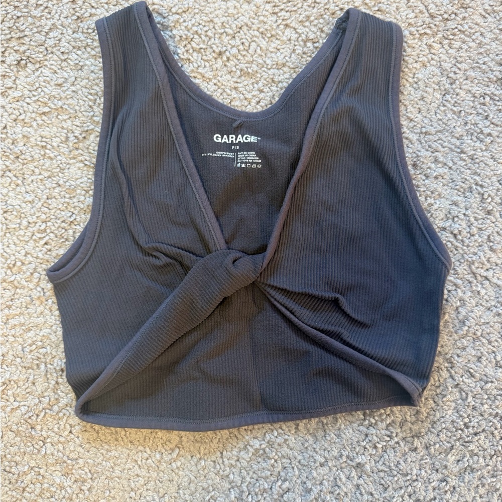 Garage Purple Twist Tank Top